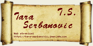 Tara Šerbanović vizit kartica